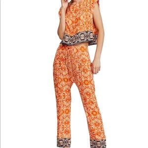 Free People Make My Day Print Top & Pants Set